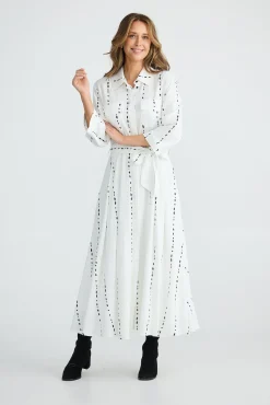 BRAVE & TRUE Rossellini Dress BLURRED LINES