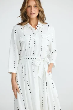 BRAVE & TRUE Rossellini Dress BLURRED LINES