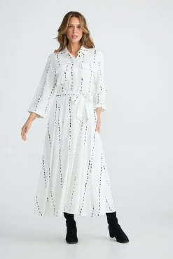 BRAVE & TRUE Rossellini Dress BLURRED LINES