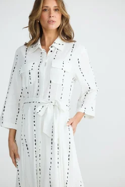 BRAVE & TRUE Rossellini Dress BLURRED LINES