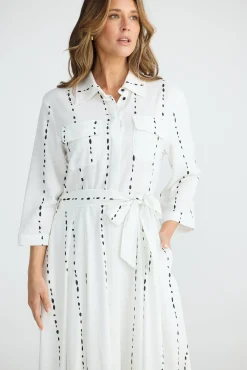 BRAVE & TRUE Rossellini Dress BLURRED LINES