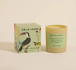 CELIA LOVES 80hr Candle GREEN PEAR SPICED