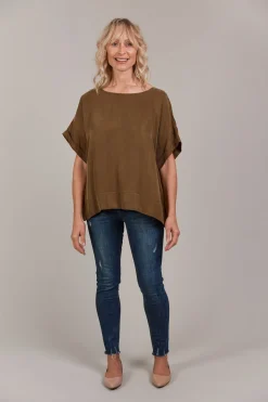 EB&IVE Eden Relaxed Top TOBACCO
