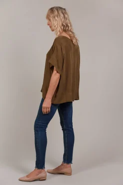 EB&IVE Eden Relaxed Top TOBACCO
