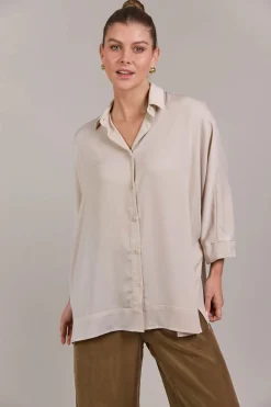 EB&IVE Elsie Relaxed Shirt ECRU