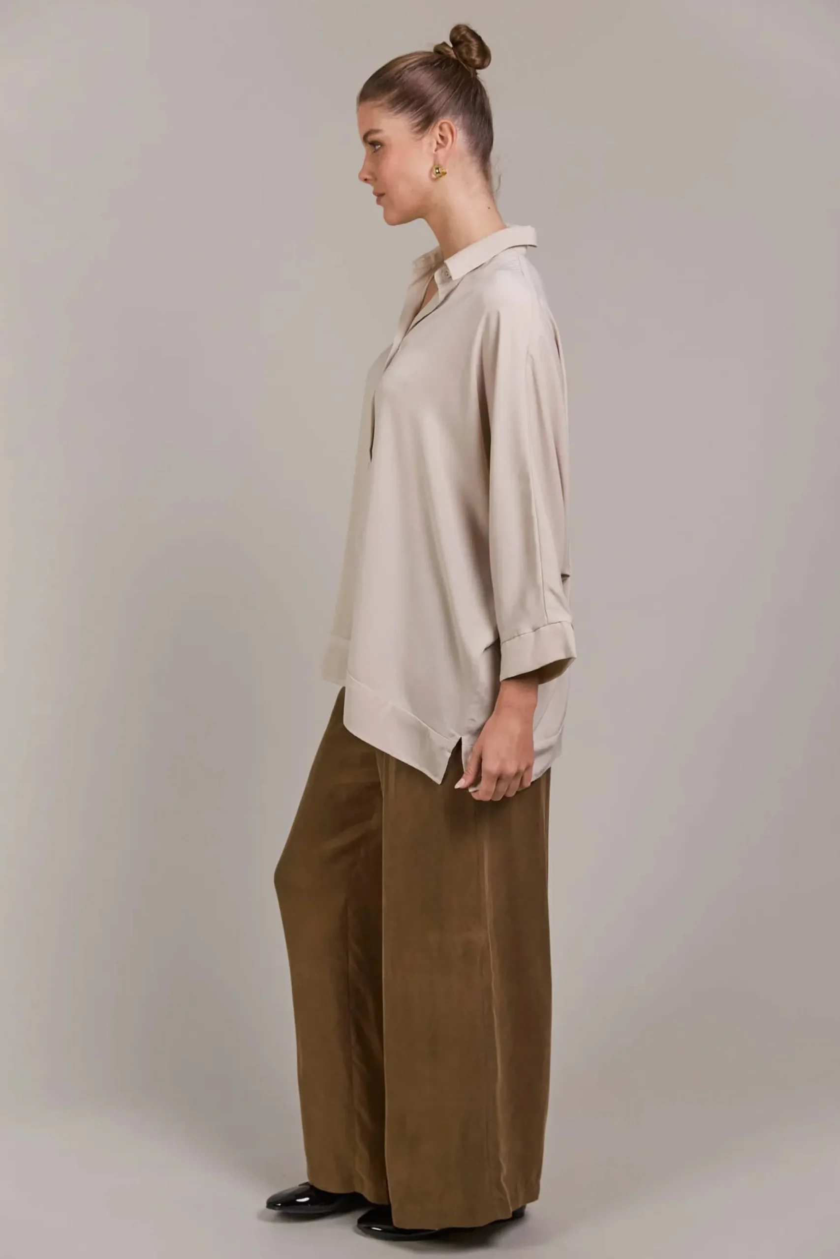 EB&IVE Elsie Relaxed Shirt ECRU