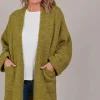 EB&IVE Folie Relaxed Cardigan CHARTREUSE