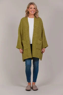 EB&IVE Folie Relaxed Cardigan CHARTREUSE