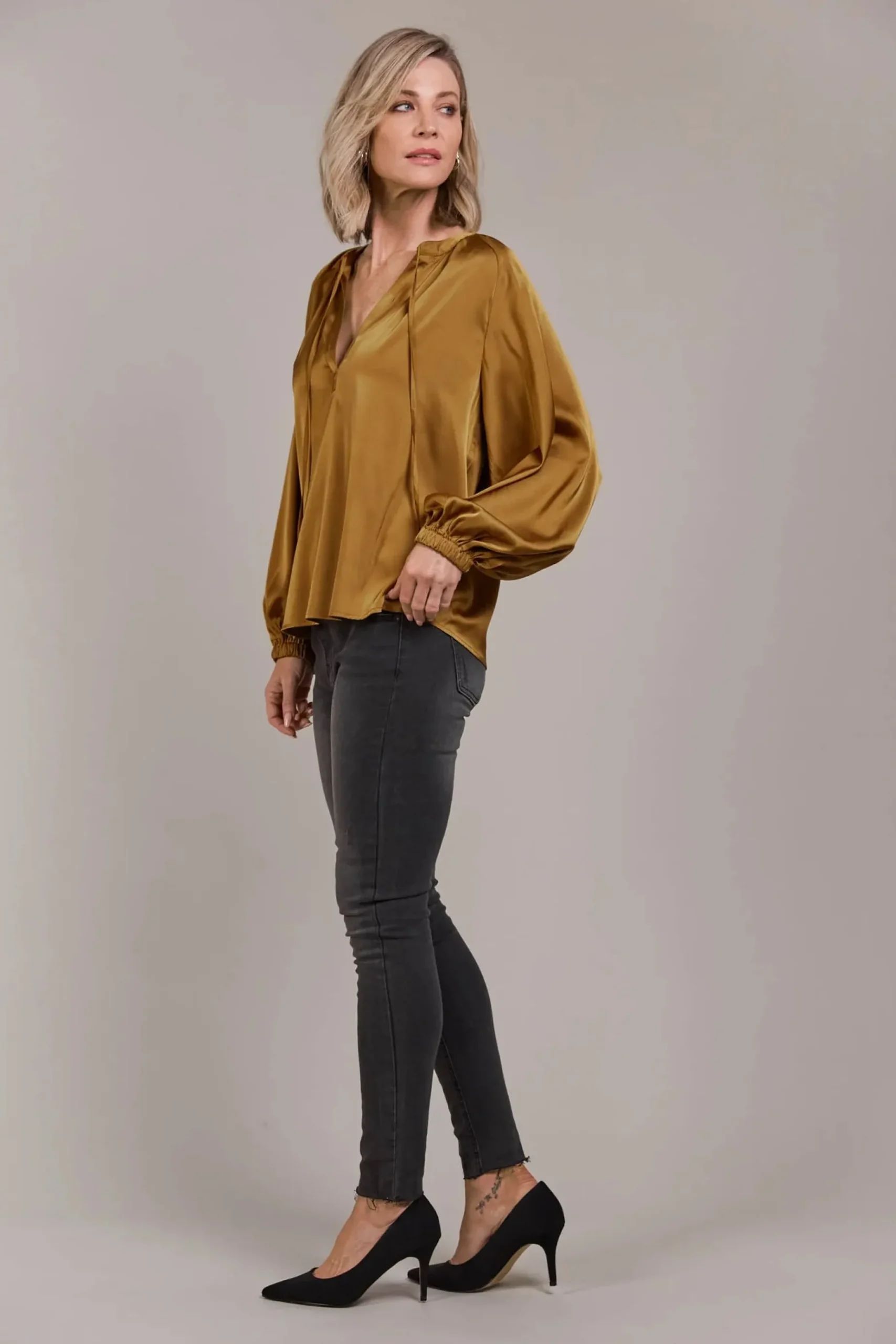EB&IVE Ivy Blouse TOBACCO