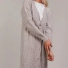 EB&IVE Merano Maxi Cardigan FLAX
