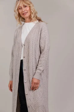 EB&IVE Merano Maxi Cardigan FLAX