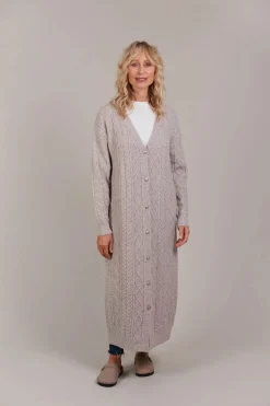 EB&IVE Merano Maxi Cardigan FLAX