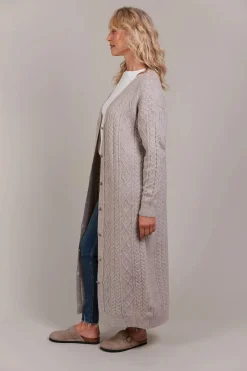 EB&IVE Merano Maxi Cardigan FLAX