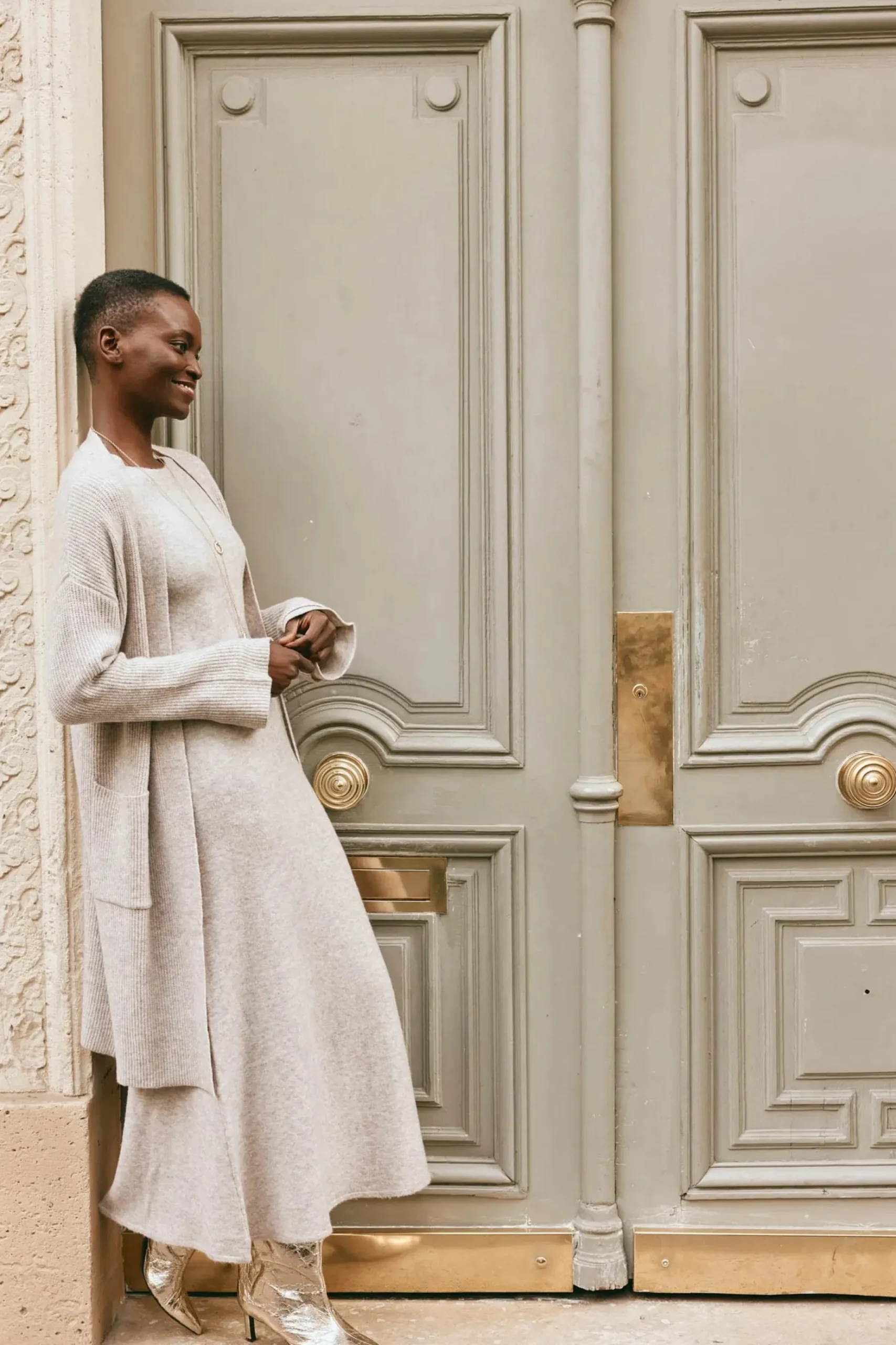 EB&IVE Merano Oversize Cardigan FLAX