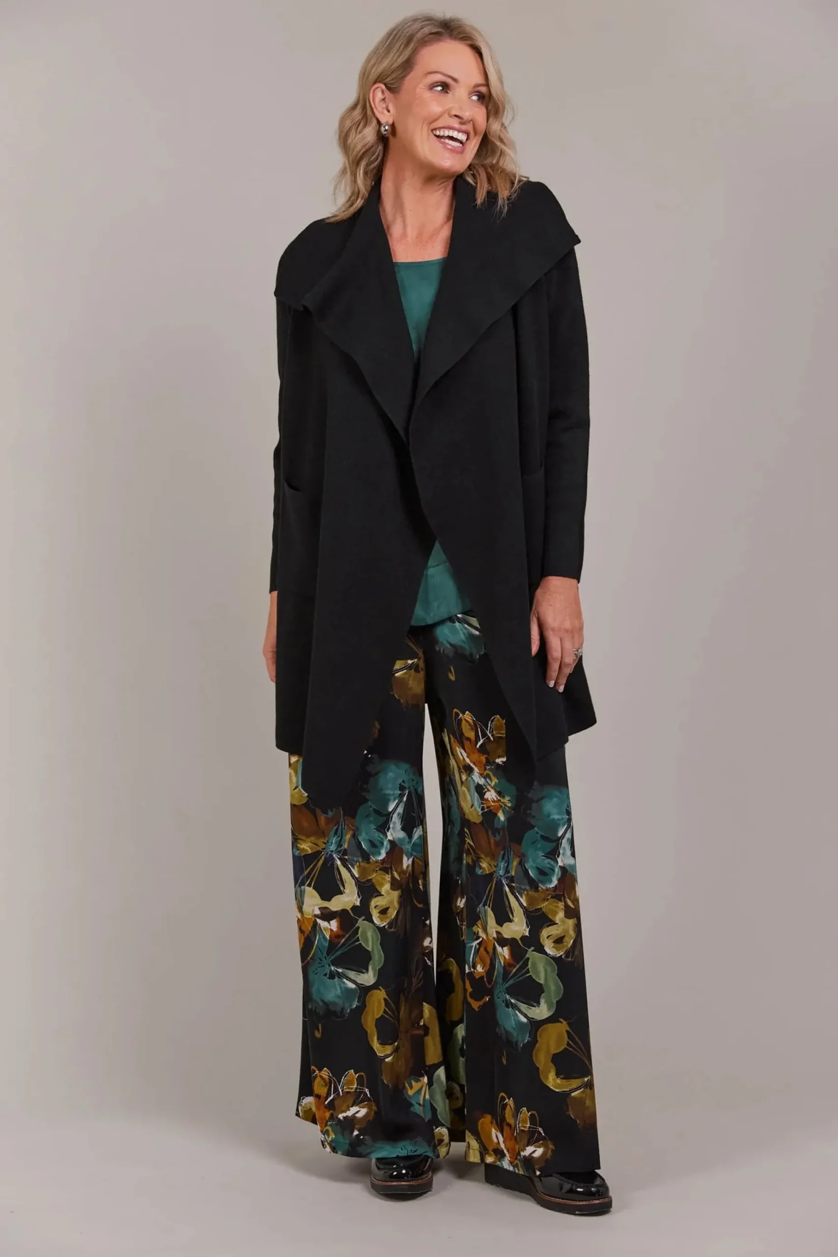 EB&IVE Palmer Relaxed Cardigan BLACK