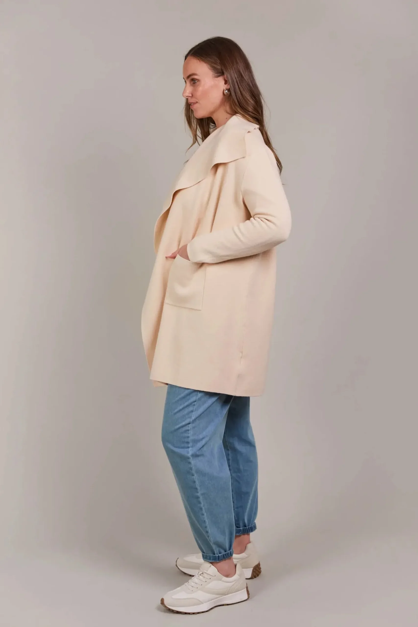 EB&IVE Palmer Relaxed Cardigan ECRU