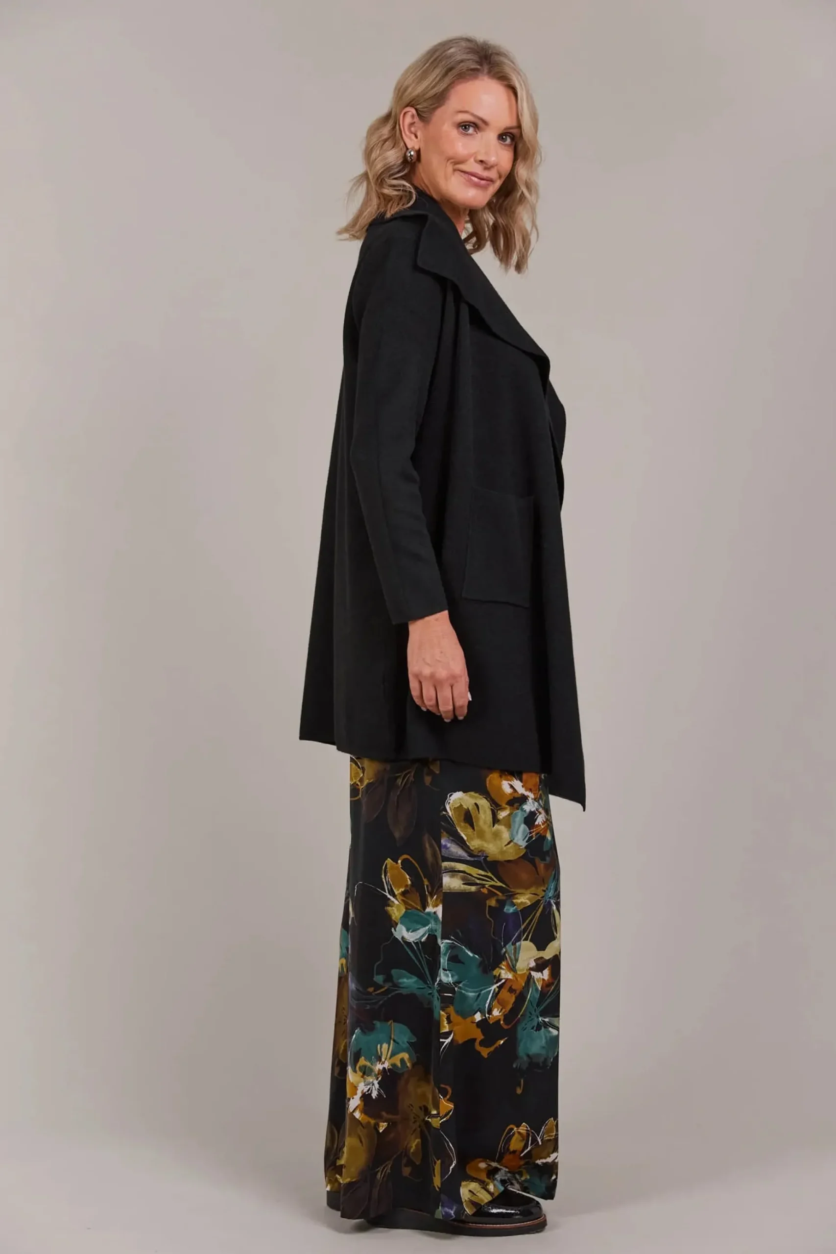 EB&IVE Palmer Relaxed Cardigan BLACK
