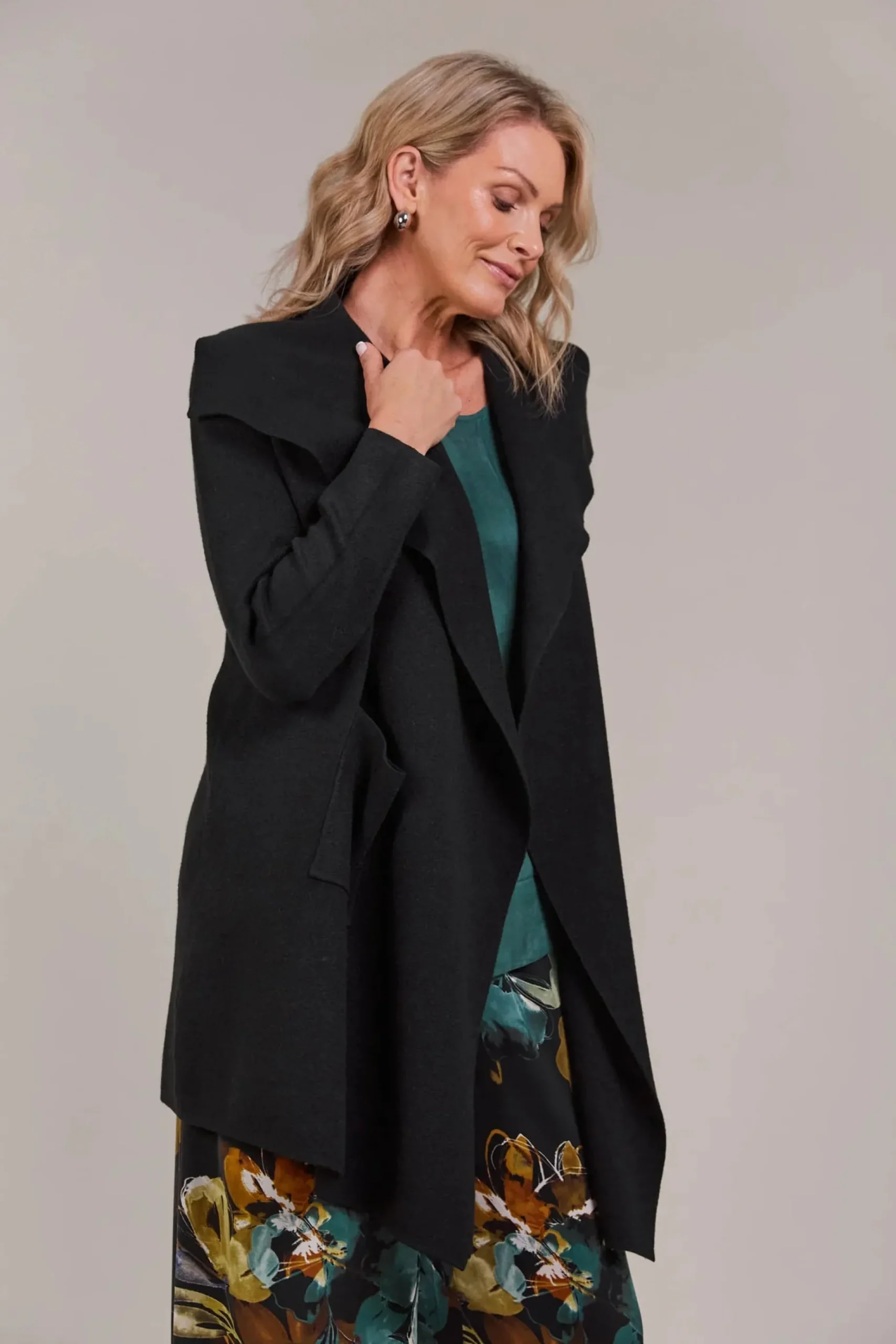 EB&IVE Palmer Relaxed Cardigan BLACK