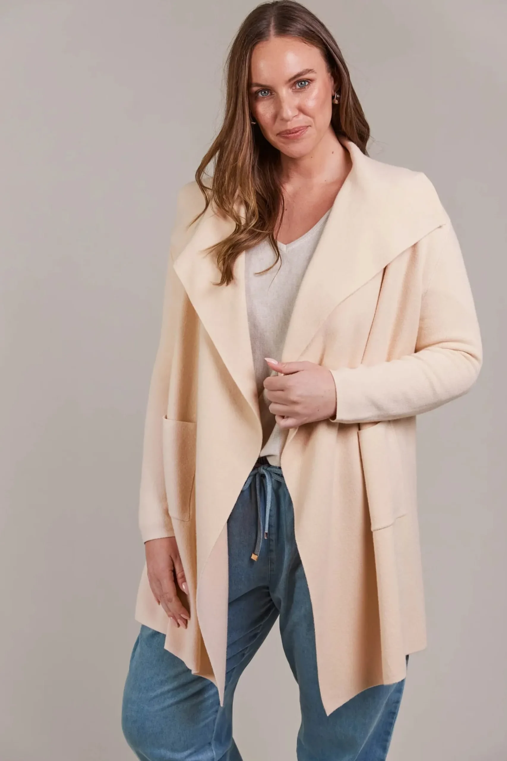 EB&IVE Palmer Relaxed Cardigan ECRU