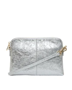 Elms & King Bowery Wallet SILVER CRINKLE