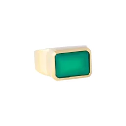 FAIRLEY Cocktail Ring GREEN AGATE