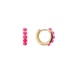 FAIRLEY Crystal Huggies HOT PINK OPAL