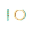 FAIRLEY Crystal Midi Hoops BLUE OPAL