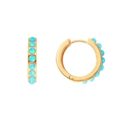 FAIRLEY Crystal Midi Hoops BLUE OPAL