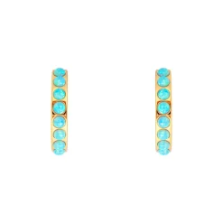 FAIRLEY Crystal Midi Hoops BLUE OPAL