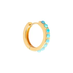 FAIRLEY Crystal Midi Hoops BLUE OPAL