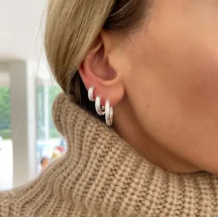FAIRLEY Maxi Hoops ANTIQUE SILVER