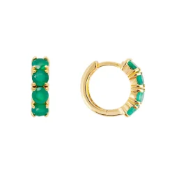 FAIRLEY Midi Hoops GREEN AGATE