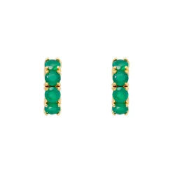 FAIRLEY Midi Hoops GREEN AGATE