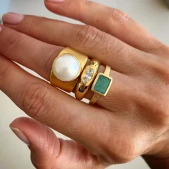 FAIRLEY Pearl Dome Ring