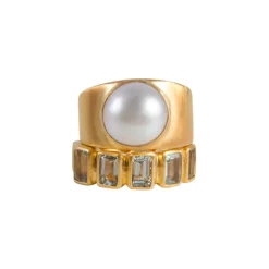 FAIRLEY Pearl Dome Ring