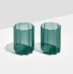 FAZEEK Wave Glass Set 2 TEAL