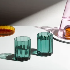 FAZEEK Wave Glass Set 2 TEAL