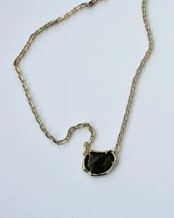 F+H Bean Chain Gemstone Choker PERIDOT