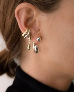 F+H Double Droplet Studs GOLD