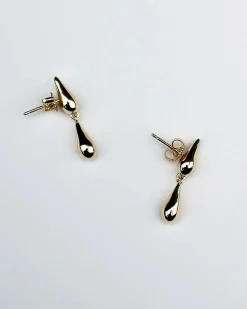 F+H Double Droplet Studs GOLD