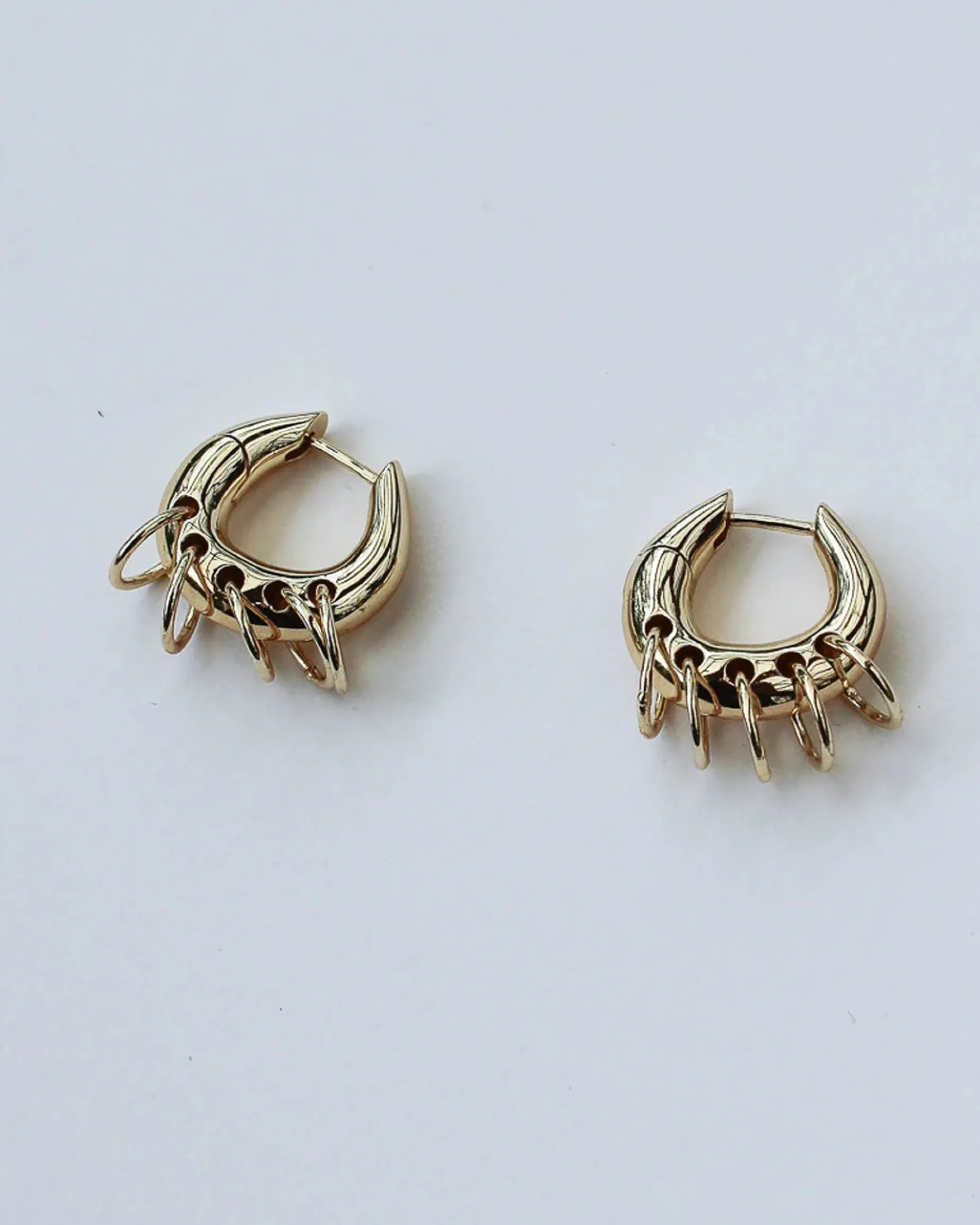 F+H Pierced Hoop Earrings Small GOLD