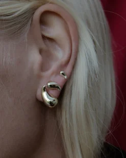 F+H Teardrop Stud 11mm Large GOLD