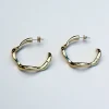 F+H Wave Hoop Earrings Large GOLD
