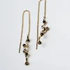 F+H Wobbly Thread Earrings GOLD