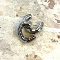 Fire Hoop Earring SILVER