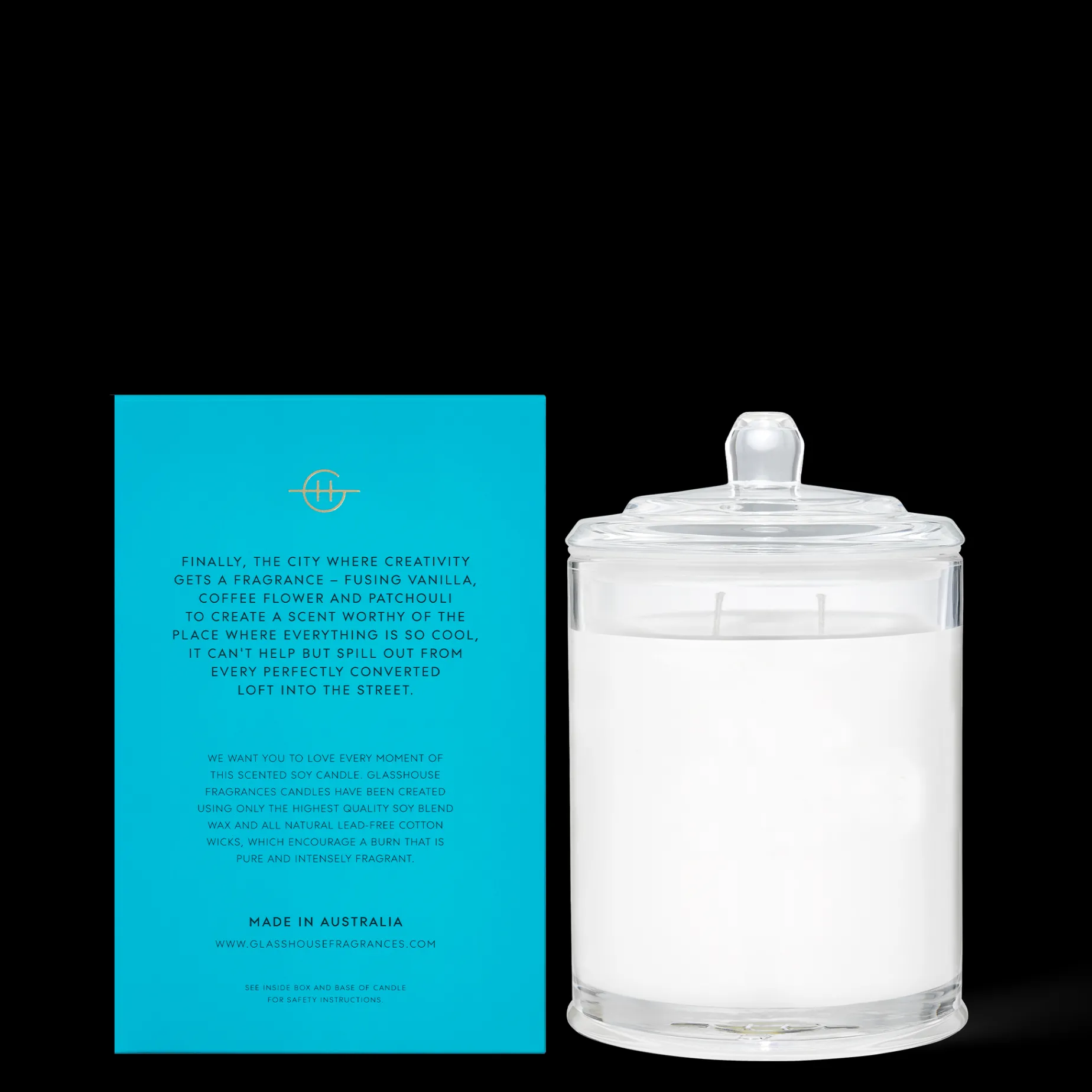 GLASSHOUSE 380g Candle MELBOURNE MUSE