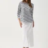 GOONDIWINDI COTTON Tee Shirt WHITE/NAVY STRIPE