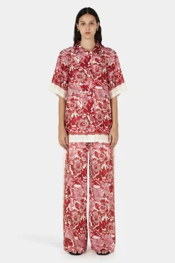 HANSEN & GRETAL Zinnia Shirt SCARLET GARDEN