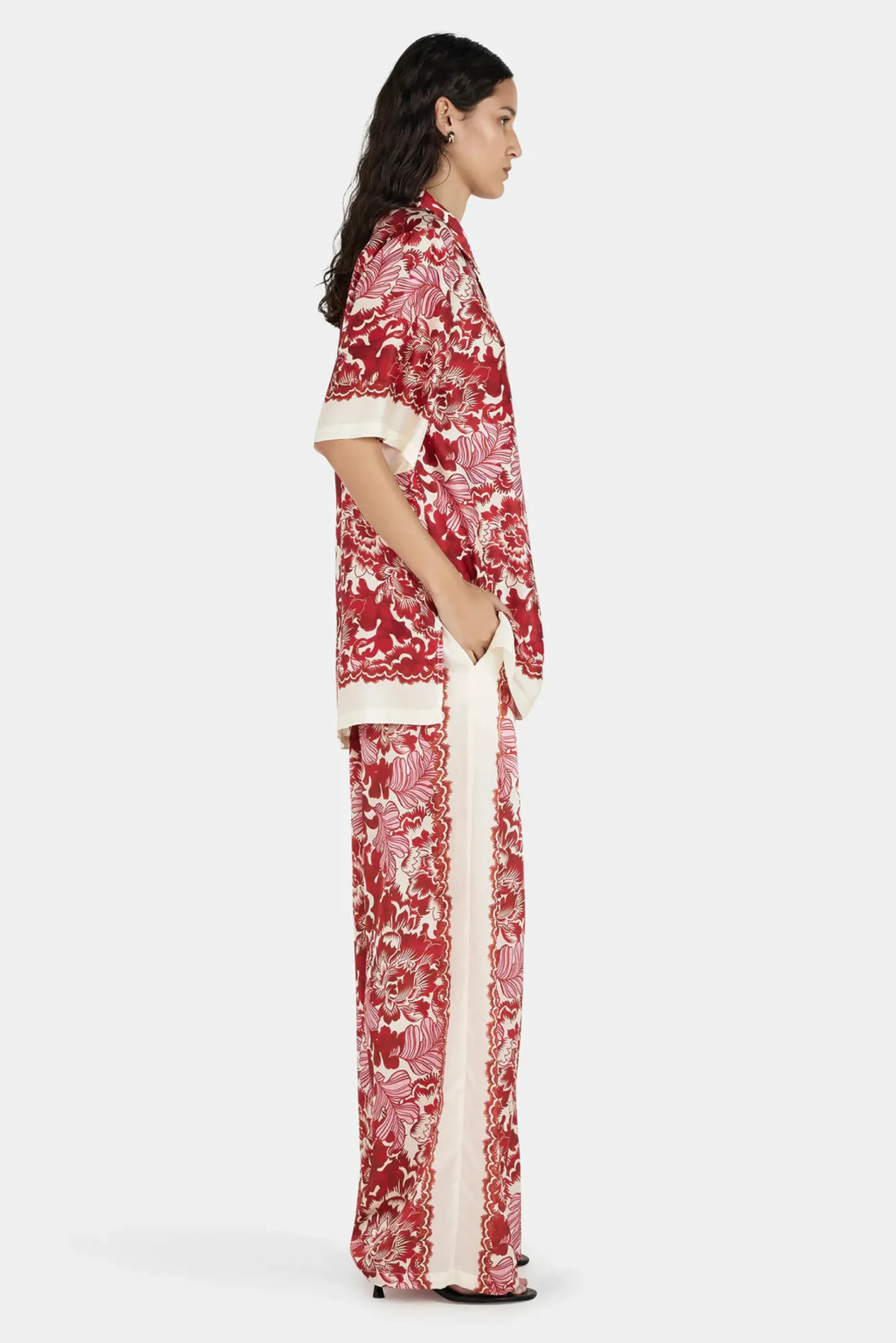 HANSEN & GRETAL Zinnia Shirt SCARLET GARDEN