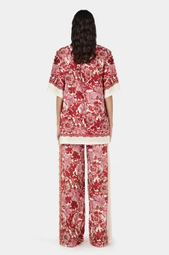 HANSEN & GRETAL Zinnia Shirt SCARLET GARDEN